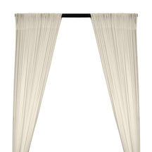 Power Mesh Rod Pocket Curtains - Off White