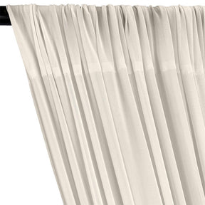 Power Mesh Rod Pocket Curtains - Off White