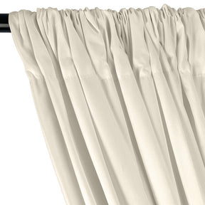 Stretch Broadcloth Rod Pocket Curtains - Off White