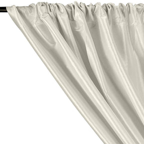 Stretch Taffeta Rod Pocket Curtains - Off White