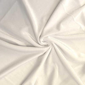 Stretch Velvet Rod Pocket Curtains - Off White