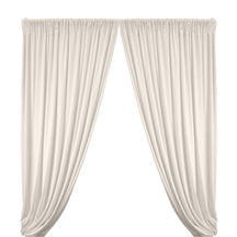 Stretch Velvet Rod Pocket Curtains - Off White