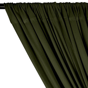 Cotton Jersey Rod Pocket Curtains - Olive