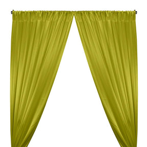 Crepe Back Satin Rod Pocket Curtains - Olive