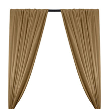 Silk Linen Matka Rod Pocket Curtains - Olive