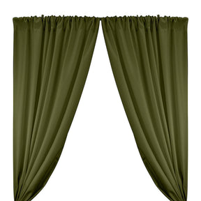 Polyester Twill Rod Pocket Curtains - Olive