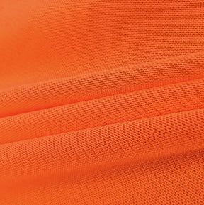 Power Mesh Rod Pocket Curtains - Orange