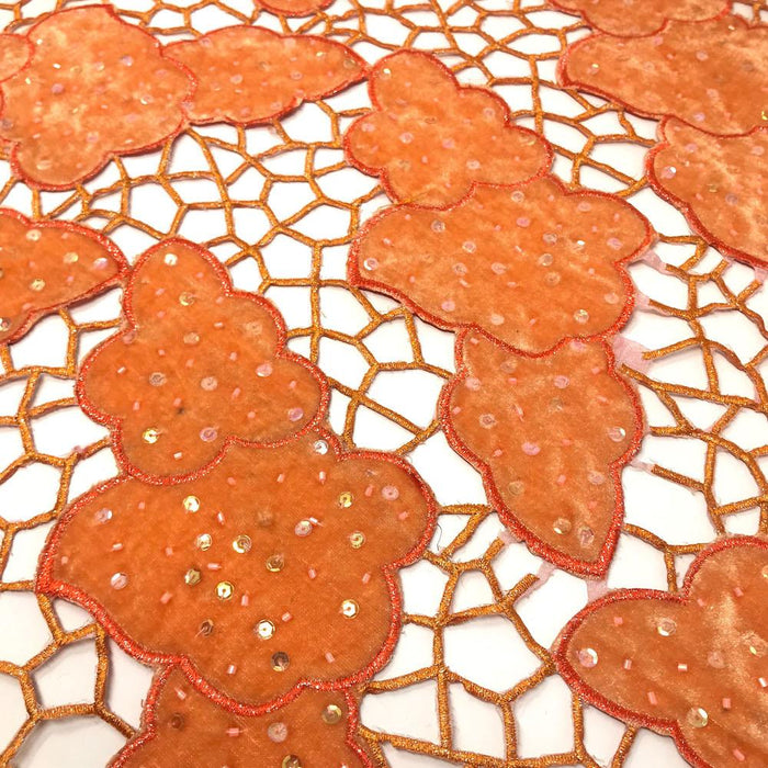 Cloud Embroidery Velvet Lace Fabric 52" Wide 19.99/Yard ON SALE!