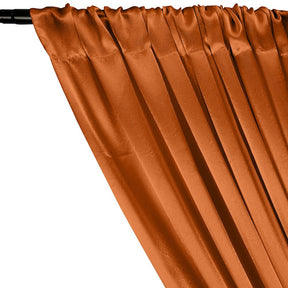 Crepe Back Satin Rod Pocket Curtains - Orange