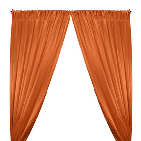 Crepe Back Satin Rod Pocket Curtains - Orange