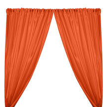 Extra Wide Nylon Taffeta Rod Pocket Curtains - Orange