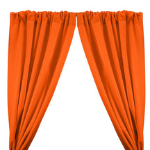 Neoprene Scuba Rod Pocket Curtains - Orange