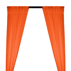 Power Mesh Rod Pocket Curtains - Orange