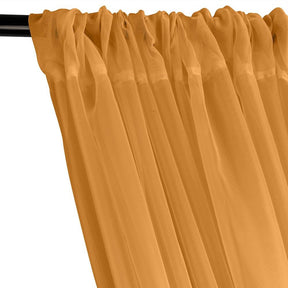 Sheer Voile Rod Pocket Curtains - Orange