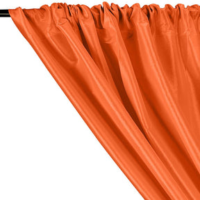 Stretch Taffeta Rod Pocket Curtains - Orange