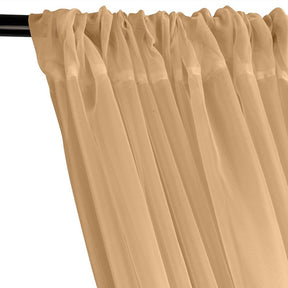Sheer Voile Rod Pocket Curtains - Ovaltine