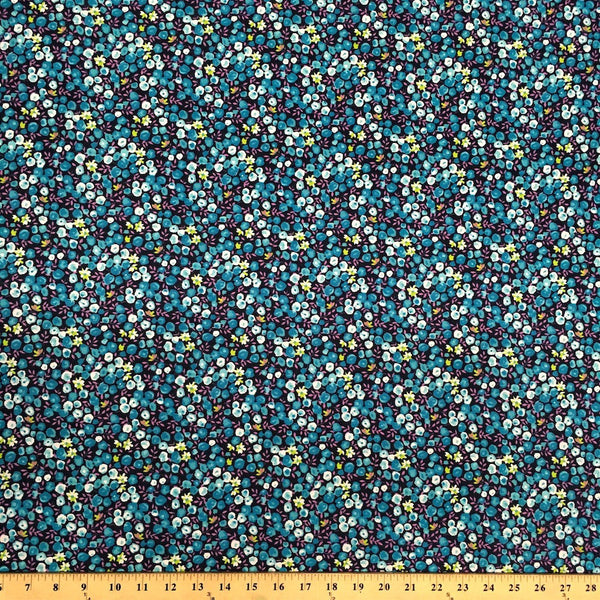 Pamela Navy Print Broadcloth Fabric