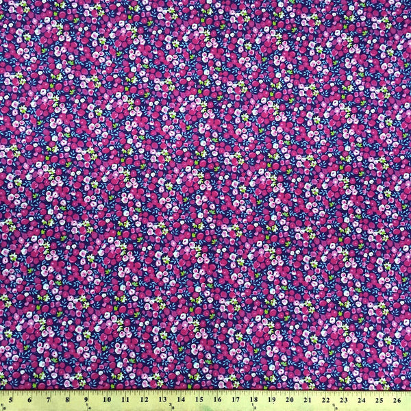 Pamela Purple Print Broadcloth Fabric