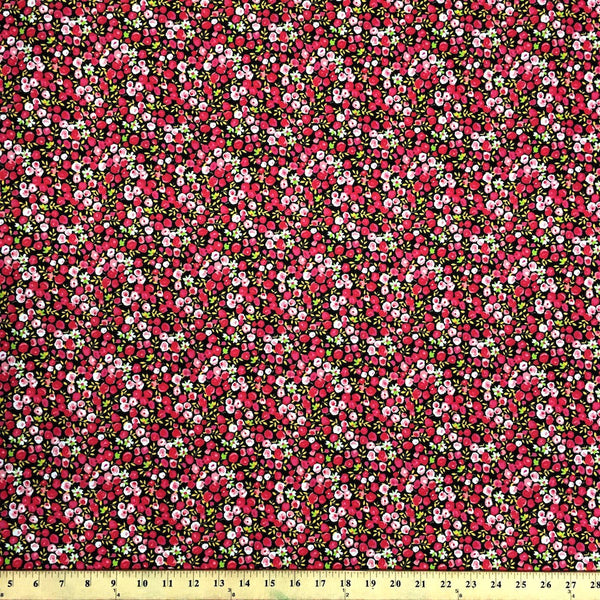 Pamela Red Print Broadcloth Fabric