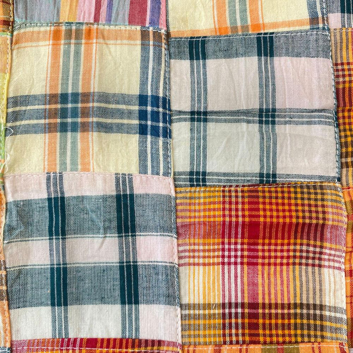 Daisy Patchwork Nantucket Madras Plaid Fabric 100% Cotton 45