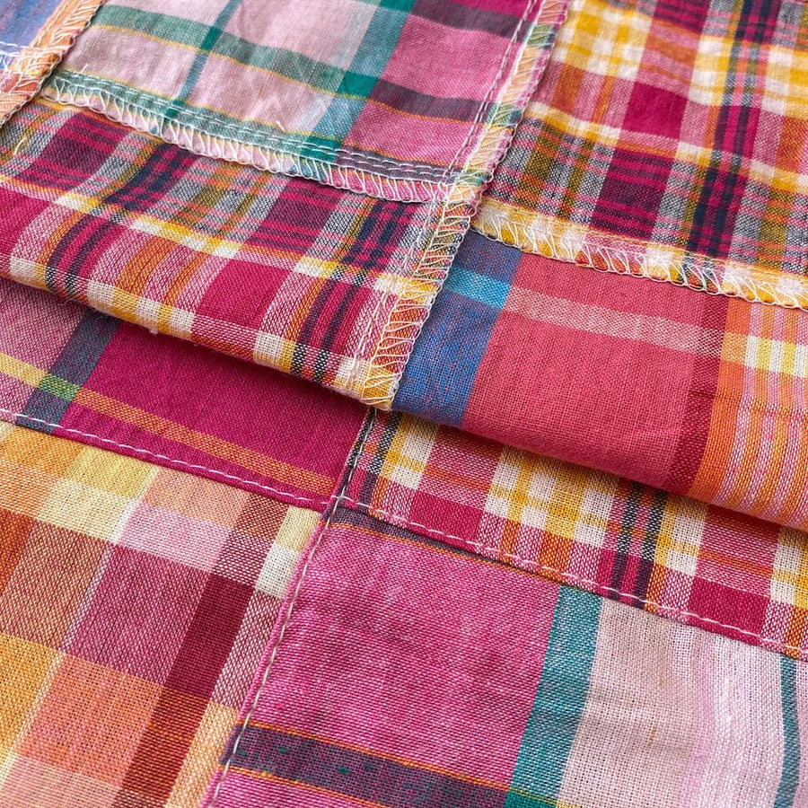 Isabella Patchwork Nantucket Madras Plaid Fabric 100% Cotton 45