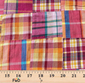 Patchwork Nantucket Madras Plaid Fabric - Isabella