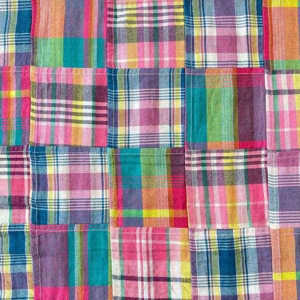 Patchwork Nantucket Madras Plaid Fabric - Mallory