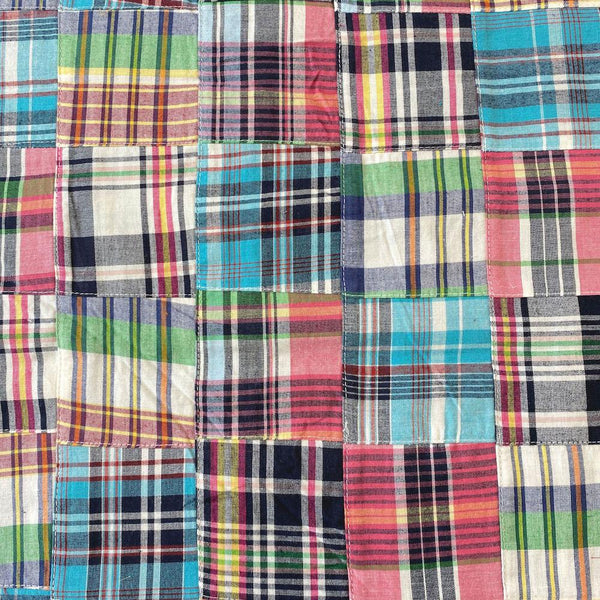 Patchwork Nantucket Madras Plaid Fabric - Pierre