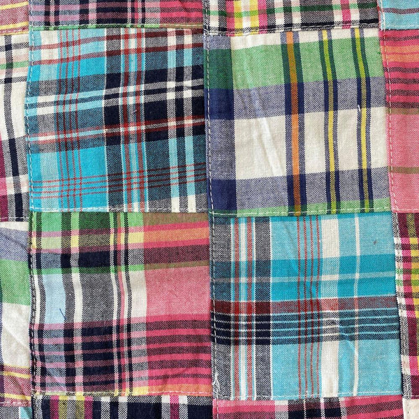 Patchwork Nantucket Madras Plaid Fabric - Pierre