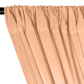 100% Cotton Broadcloth Rod Pocket Curtains - Peach