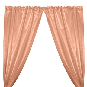Bridal Satin Rod Pocket Curtains - Peach