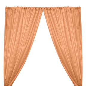 Extra Wide Nylon Taffeta Rod Pocket Curtains - Peach