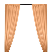 Silk Charmeuse Rod Pocket Curtains - Peach
