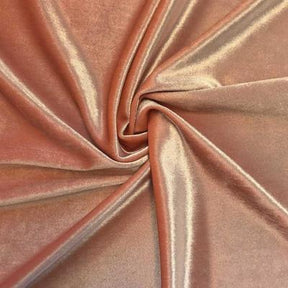 Stretch Velvet Rod Pocket Curtains - Peach