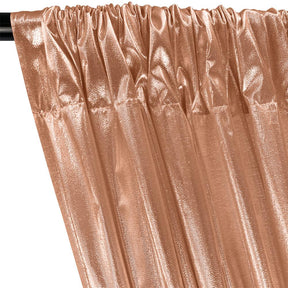 Tissue Lame Rod Pocket Curtains - Peach
