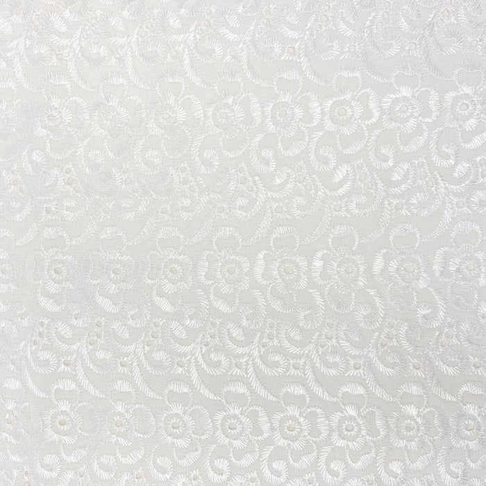 Petal Eyelet Embroidery Fabric | Fabric Wholesale Direct