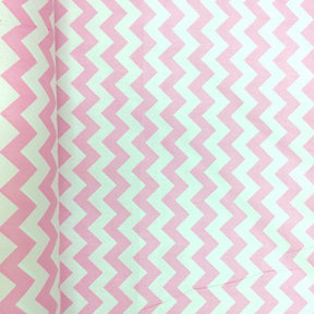 Pink Classic Chevron Printed Cotton Fabric