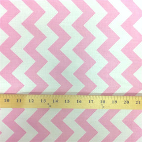 Pink Classic Chevron Printed Cotton Fabric