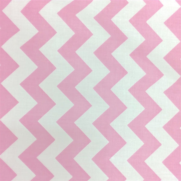 Pink Classic Chevron Printed Cotton Fabric