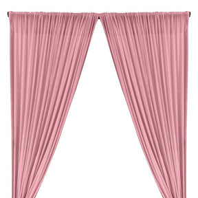 All-Over Micro Sequins Starlight On Stretch Mesh Rod Pocket Curtains - Pink