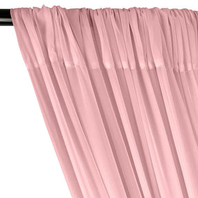 Polyester Chiffon Rod Pocket Curtains - Pink