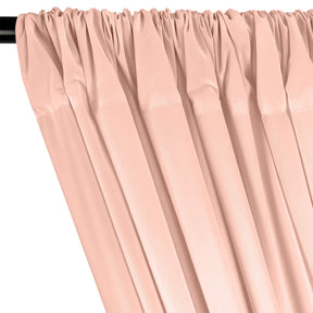 Cotton Polyester Broadcloth Rod Pocket Curtains - Pink