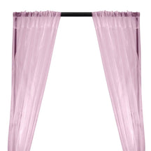 Crystal Organza Rod Pocket Curtains - Pink