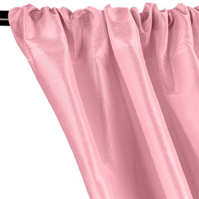 Polyester Dupioni Rod Pocket Curtains - Pink