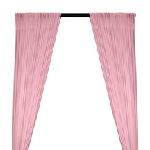 Power Mesh Rod Pocket Curtains - Pink
