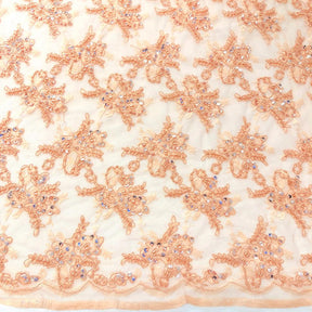 Peach Queen Beaded Lace