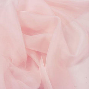 Silk Georgette Chiffon Rod Pocket Curtains - Pink