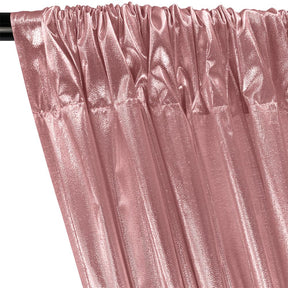 Tissue Lame Rod Pocket Curtains - Pink