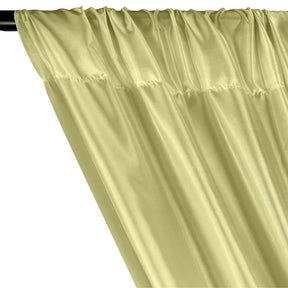 Poly China Silk Lining Rod Pocket Curtains - Pistachio