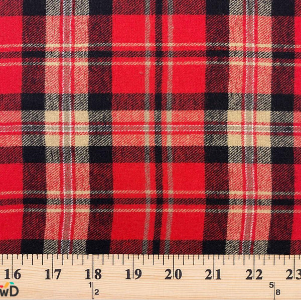 Clifford Tartan Plaid Cotton Flannel Fabric